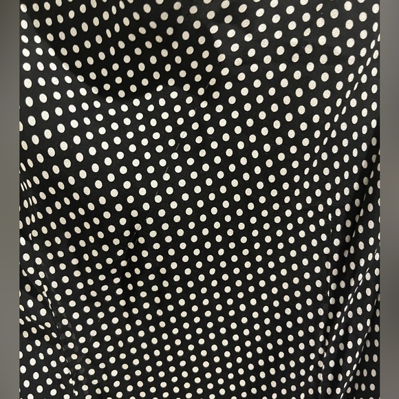 100% Silk Vintage Y2K Adrianna Papell Black and White Polka Dot Dress - Size 8 - Picture 7 of 7